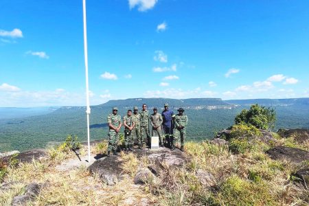 The Guyana flag was still flying last night on the western border
