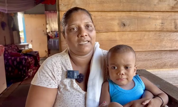 Naomi Ramdeholl and her son, Kevon shortly after he was diagnosed 
