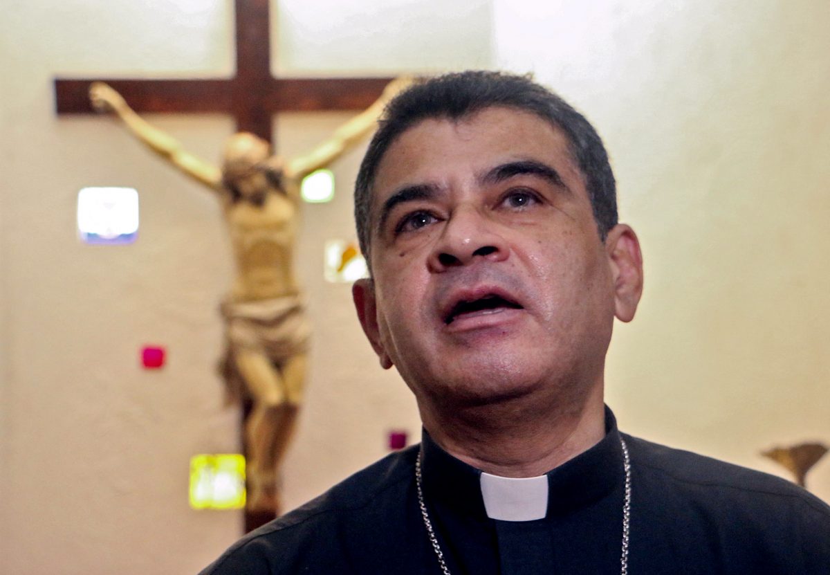 Nicaraguan Catholic bishop Rolando Alvarez in Managua on May 20, 2022.