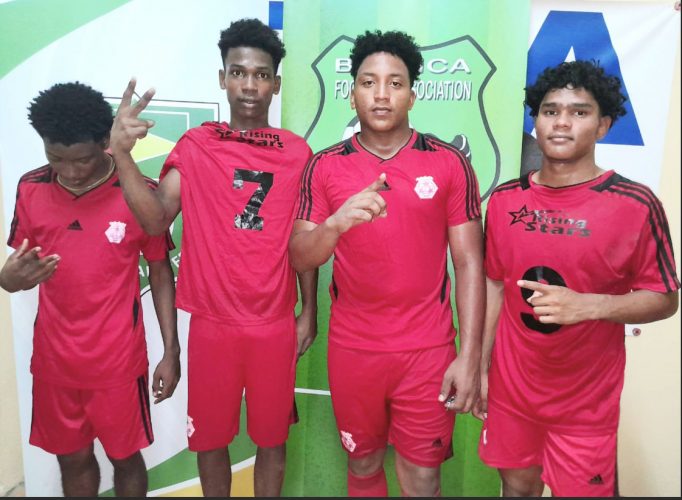 Rising Stars scorers from left: Marcus McKenzie,
Ian Gomes, Ashton Dutchin, and Ezekiel Baldeo