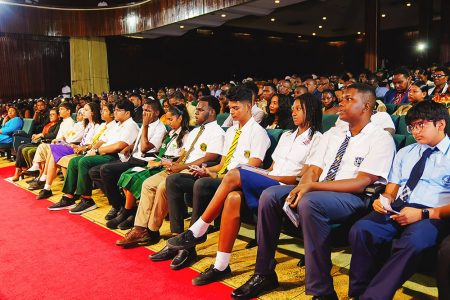 Some of the students who received awards (Ministry of Education photo)
