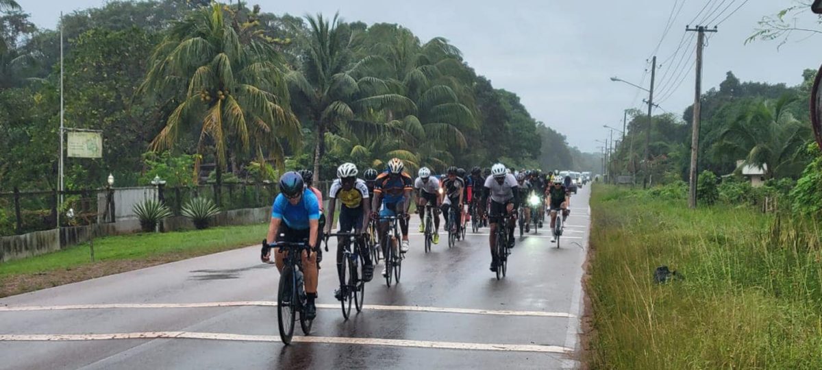 Flashback! Part of the group of cyclists that rode to Suriname last year 