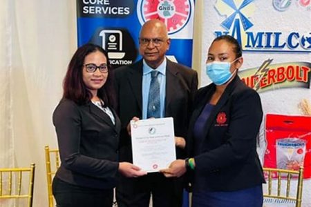 NAMILCO CEO receiving Certification from GNBS Officials