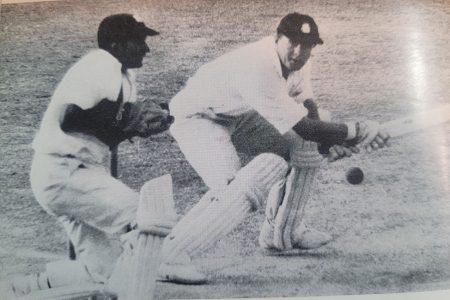John Edrich is bowled by Rodriguez for 29 on the final day of the Fourth Test (Source: The MCC Tour of West Indies, 1968/Brian Close)
