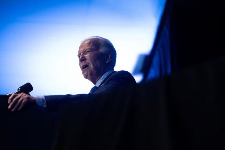 U.S. President Joe Biden delivers remarks at South Carolina’s First in the Nation Dinner at the State Fairgrounds in Columbia, South Carolina, U.S., January 27, 2024. (Reuters photo)