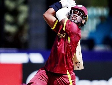 Steve Wedderburn goes on the attack during his half-century against Sri Lanka on Tuesday. (Photo courtesy ICC)