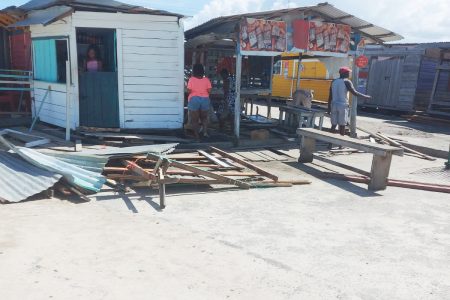The two stalls whose sheds were dismantled by the NDC
