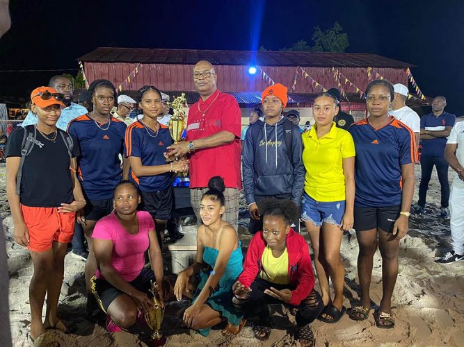 Speightland’s Shenessa Cornelius collected the women’s championship in the presence of teammates from Minister of Public Works Juan Edghill.