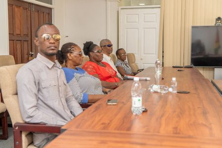 Some of the members of the Guyana Society for the Blind who attended the meeting (Office of the Prime Minister photo)
