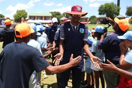 A day out for the West Indies U-19 team with the ICC’s Cricket 4 Good clinic in South Africa. (Windies Cricket.com photo)