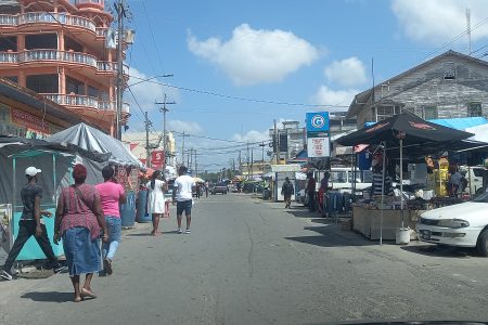 An area near to the New Amsterdam market