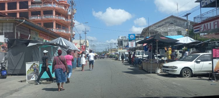 An area near to the New Amsterdam market