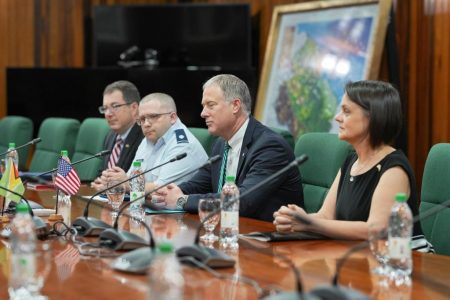 Deputy Assistant Secretary of Defense for the Western Hemisphere at the United States Department of Defense, Daniel Erikson (second from right) at a meeting at the Office of the President. (Office of the President photo)