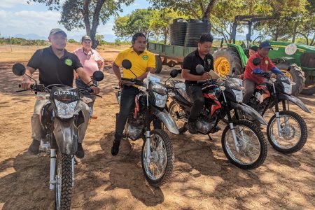 The four bikes that were handed over (Region Nine Council photo)