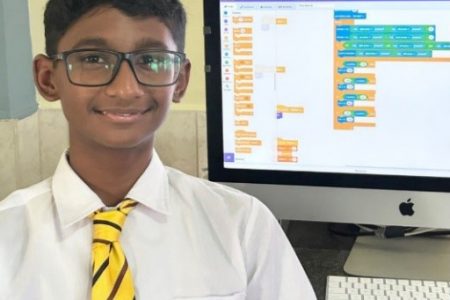 Tejasvarun Kandavel won the bronze medal in the Level I Computer Coding Olympiad for his video game focused on climate change awareness titled “Adventuring Climate Change”.