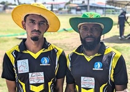 GCA Panthers’ opening duo of Raymond Perez (L) and Shemroy Barrington (R) were among
the runs in the last round of the DCB
Inter-Association T20 tournament. 