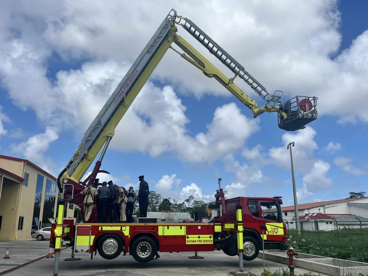 Yesterday, under the guidance of instructor Ahmad Alkhawaja, a representative of the company that manufactured the Bronto Skylift, seventeen firefighters accomplished the five-day Basic Operator’s training for the Skylift. The training addressed crucial safety protocols before using, driving, and operating the unit. Additionally, participants learned about the positioning of the unit, basic maintenance, and general operation of the Skylift. (Ministry of Home Affairs photo)