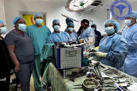 The team that performed the operation (GPHC photo)