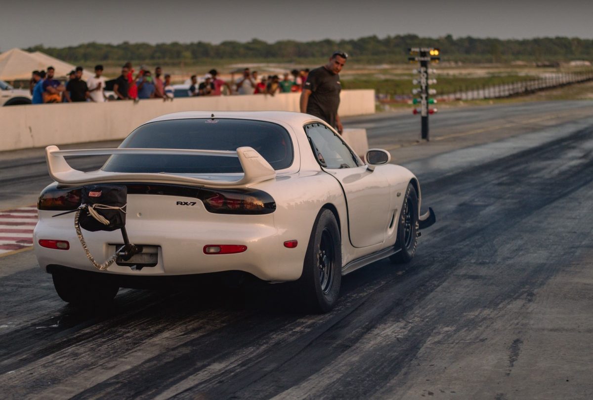 Peter Daby’s Mazda RX-7 clocked the fastest time of the day in the 9-second class