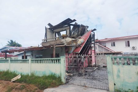 What is left of the home after the fire