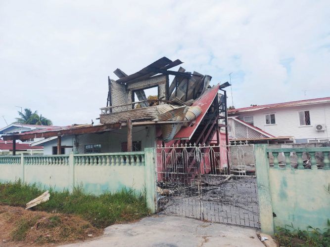 What is left of the home after the fire