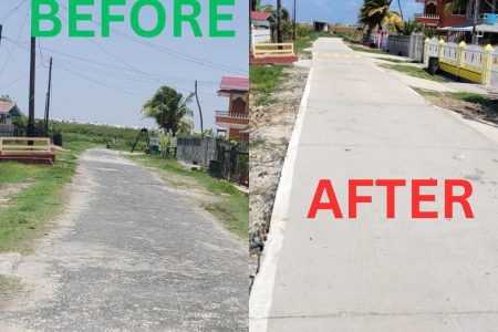 The before and after pictures posted by the ministry yesterday