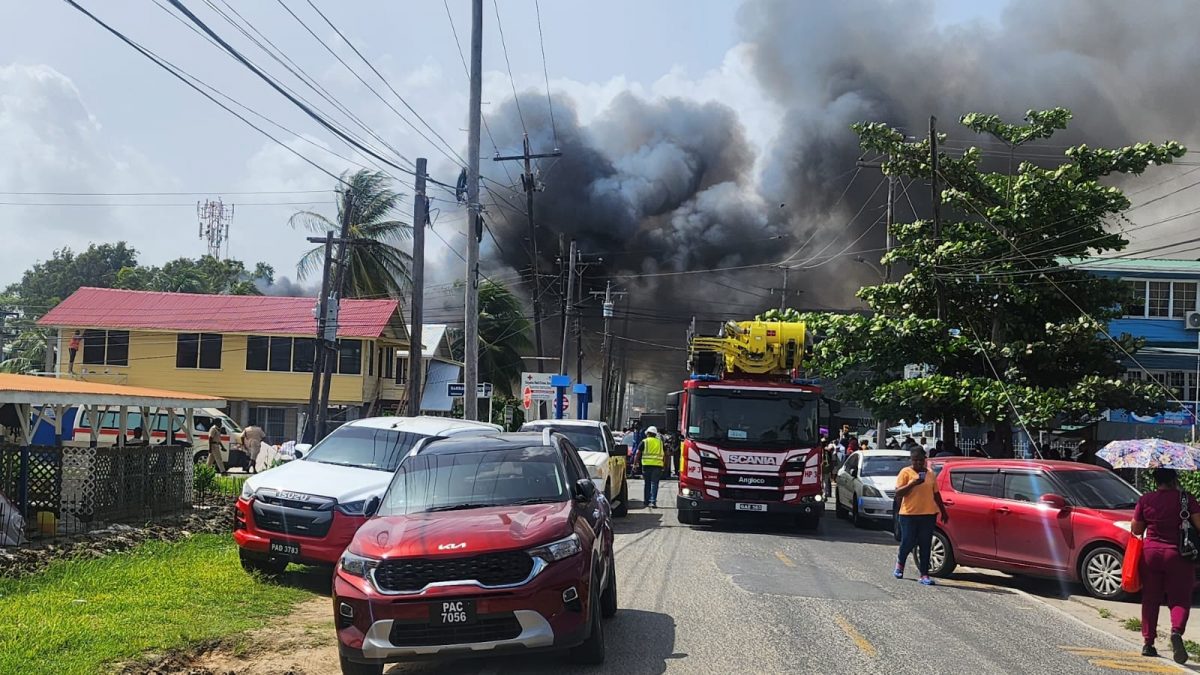 The fire on Parade Street this morning (Police photo)