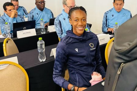 Kenisha Prescott at the Referees Course in Toluca, Mexico