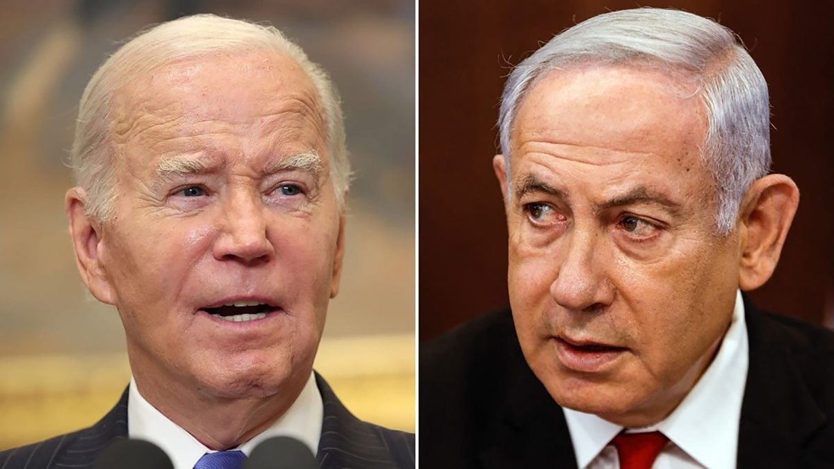 President Joe Biden (left) and Israeli Prime Minister Benjamin Netanyahu 

