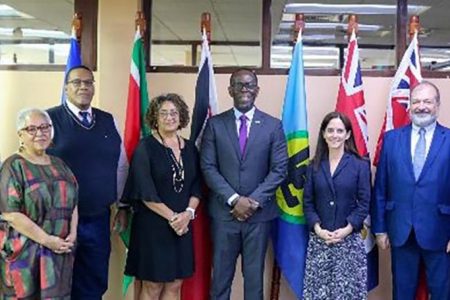 CARICOM and UNDP officials who attended the meeting. (CARICOM photo)