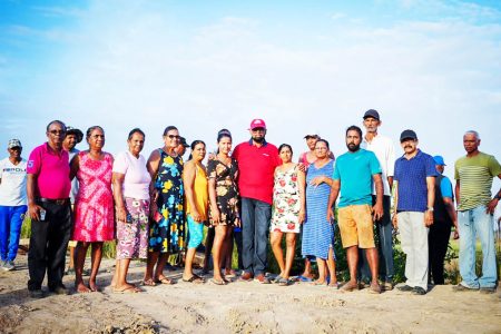 President Irfaan Ali with several Residents in Region Three (DPI Photo)