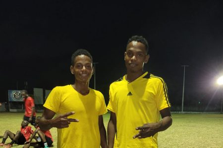 Vengy scorers from left Francisco Hernandez and Brian James