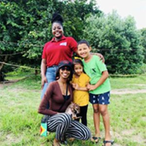 Children of Lake Tapakuma introduce PFG staff to their pet “Labby” (Labba – Cuniculus paca) 