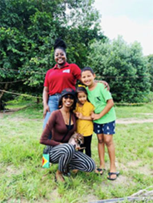 Children of Lake Tapakuma introduce PFG staff to their pet “Labby” (Labba – Cuniculus paca) 