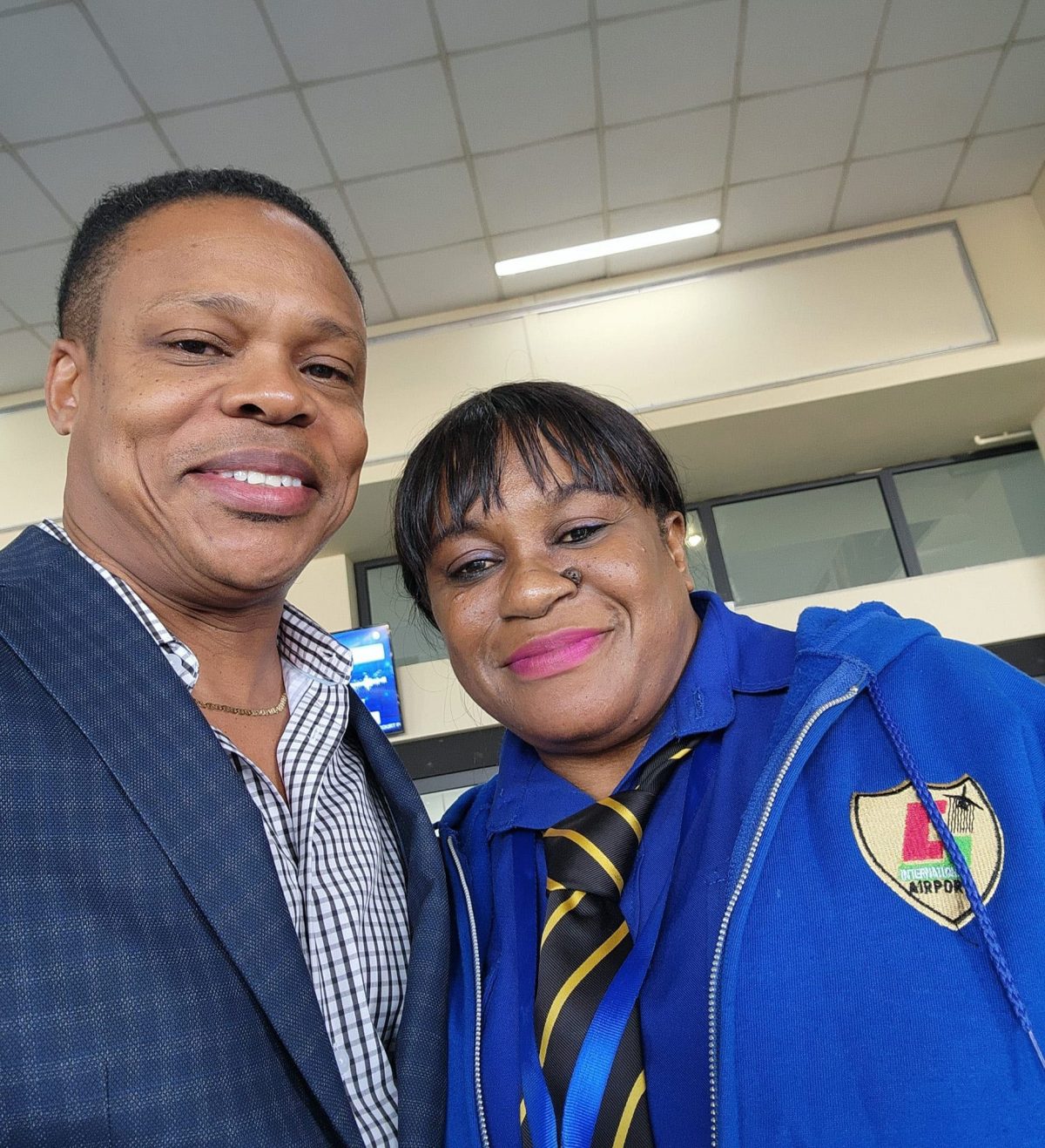 Trinidad Foreign Minister Amery Browne and Sonia Williams Peters