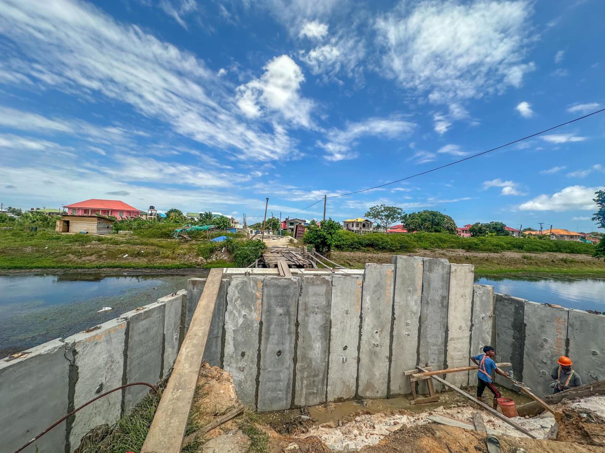 One of the projects inspected by Minister of Public Works Juan Edghill (Ministry of Public Works photo)