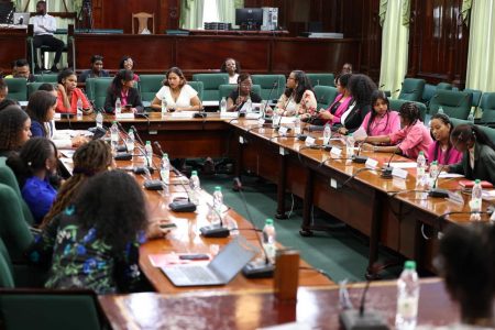 National Assembly of Girls in the Parliament Chambers, Public Buildings. This year marked their 2nd Sitting. This was an initiative of the Imperial House. (Official Page of Susan Rodrigues, Minister within The Ministry of Housing & Water.)