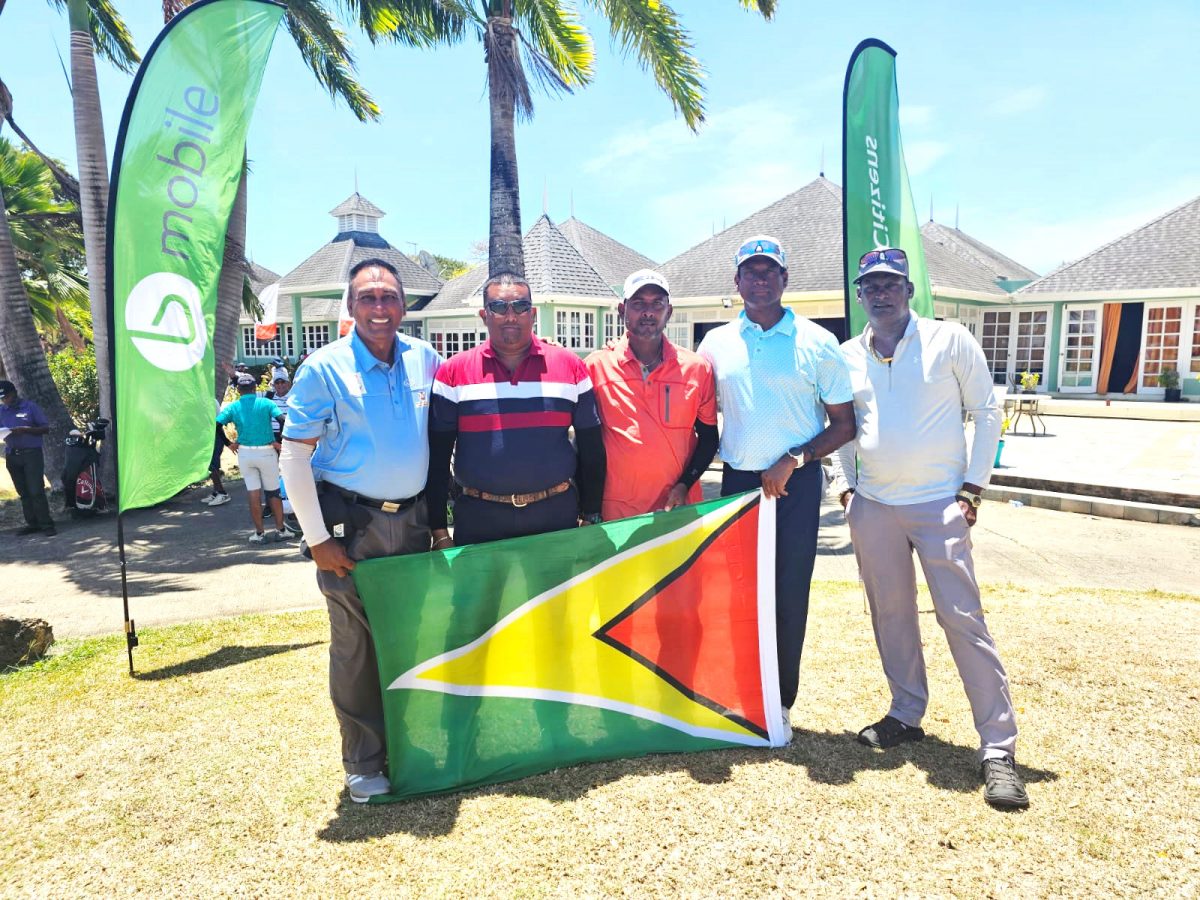 The Guyanese golfers pose for a photo