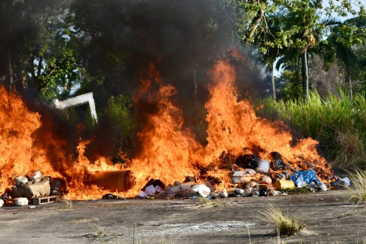 The fire this morning (Police photo)