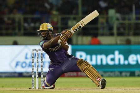 Andre Russell smashed 41 runs from 19 balls during his late-order cameo