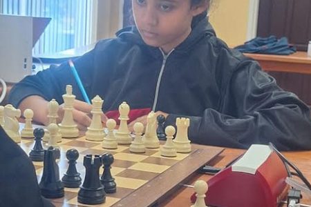 Calculated! Aditi Joshi formulates a strategy during one of her matches at the Women’s National Chess Championship Qualifier.
