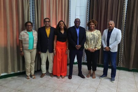 IGG Flashback! Director of Sports Steve Ninvalle (3rd from right) was flanked by several officials from French Guiana and Suriname following a previous forum in January which confirmed the former as the host for the 2024 edition