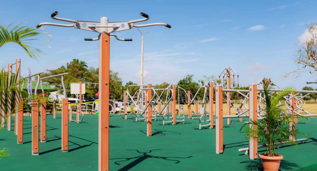 Outdoor Gym at the National Park. A collaboration between the Protected Areas Commission and CNOOC Petroleum Guyana Limited.