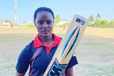 Berbice’s Crystal Durant proved pivotal in her side’s victory over Essequibo with a brilliant
all-round performance