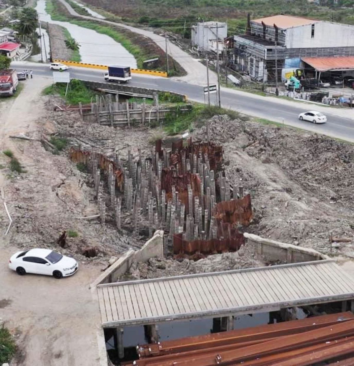 Current status of the A-Line Pump Station (Photo courtesy of Ganesh Mahipaul)
