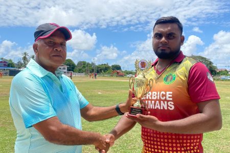 Opener Alex Algoo brutalized the Demerara Hawks bowlers to finish with 80 from 27 balls as his side, the Berbice Caimans won by 29 runs