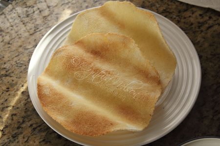 Cassava bread, toasted and brushed with melted butter (Photo by Cynthia Nelson)
