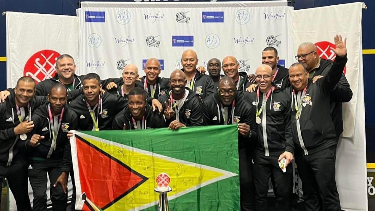Team Guyana finished 2nd in their debut campaign in the over-45 division of the Indoor Hockey Masters World Cup.