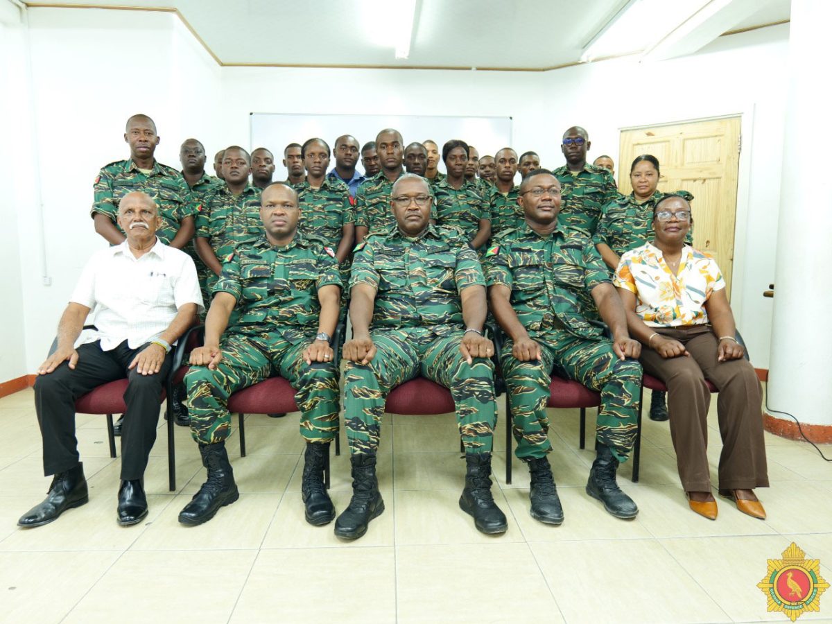 The trainees with GDF personnel and others (GDF photo)