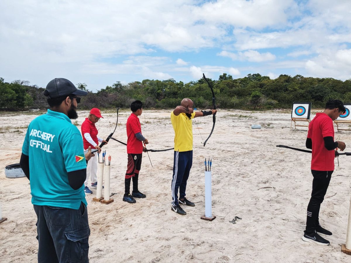 Competitors from the ‘De Chief Archery Club and Essequibo Archers competed at the Motorcross Mainstay facility